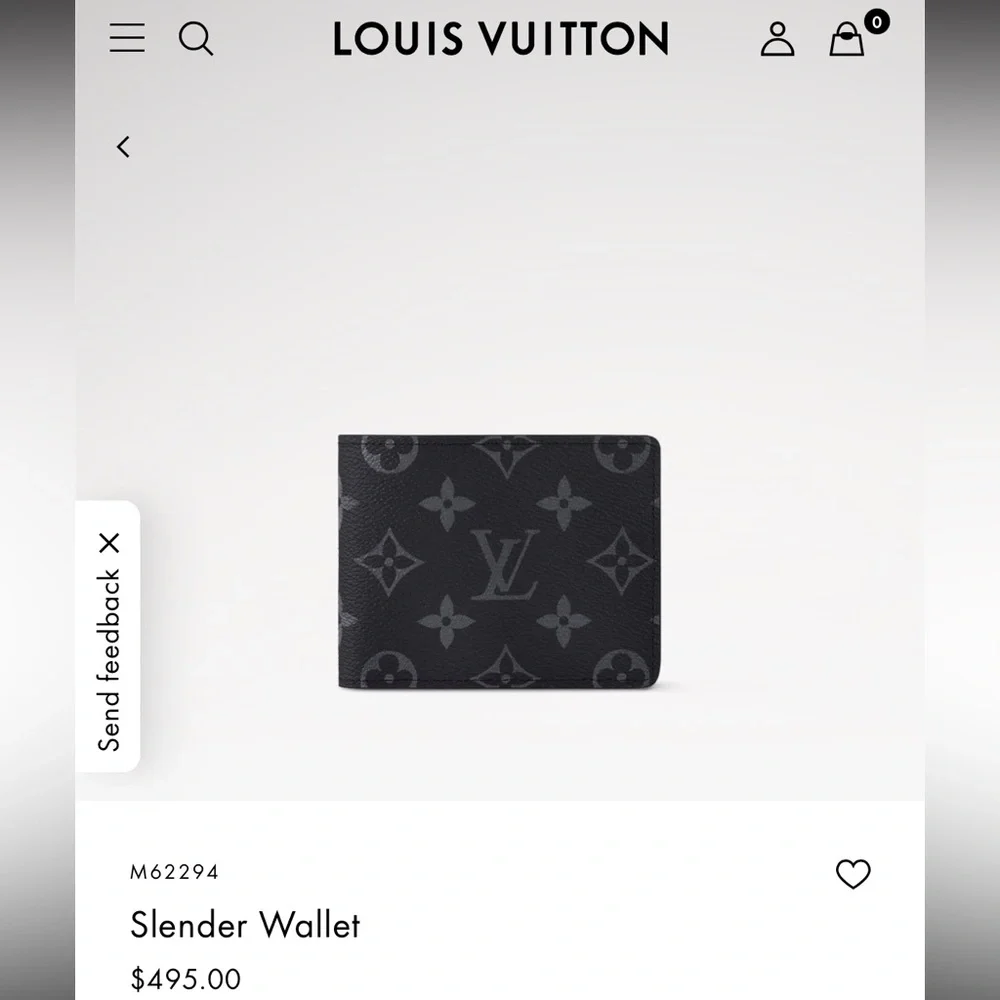 Louis Vuitton black slender monogram wallet in eclipse - Picture 7 of 7